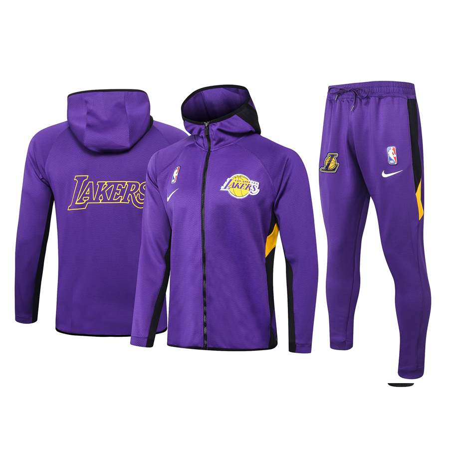 Men's Purple Los Angeles Lakers Warmup Hoodiesuit